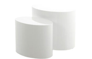 Scandi B&iacute;l&yacute; set konferenčn&iacute;ch stolků Alida 40/48 x 24