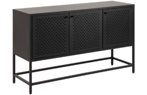 Scandi Čern&aacute; kovov&aacute; komoda Renna 125 x 40 cm