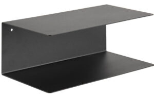 Scandi Čern&aacute; kovov&aacute; n&aacute;stěnn&aacute; police Zoha 35 cm