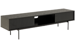 Scandi Čern&yacute; dřevěn&yacute; TV stolek Toren 180 x 40 cm