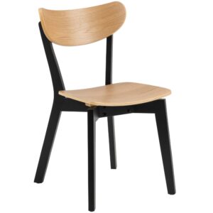 Scandi Dubov&aacute; j&iacute;deln&iacute; židle Diaz s černou podnož&iacute;