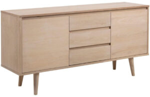 Scandi Dubov&aacute; komoda Nagy 150 x 40 cm s b&iacute;l&yacute;m pigmentem