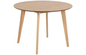 Scandi Dubov&yacute; kulat&yacute; j&iacute;deln&iacute; stůl Diaz 105 cm s př&iacute;rodn&iacute; podnož&iacute;