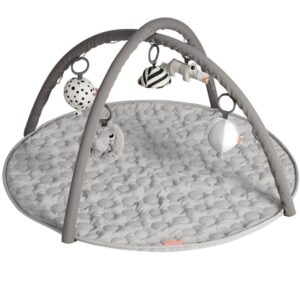 &Scaron;ed&aacute; bavlněn&aacute; hrac&iacute; podložka s hrazdičkou Done by Deer &Oslash; 90 cm