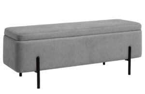 &Scaron;ed&aacute; čalouněn&aacute; lavice Somcasa Viena 120 cm s &uacute;ložn&yacute;m prostorem