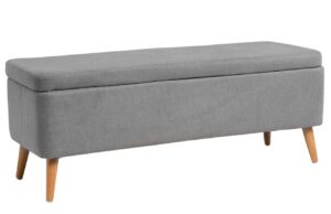 &Scaron;ed&aacute; čalouněn&aacute; lavice Somcasa Zurich 120 cm s &uacute;ložn&yacute;m prostorem