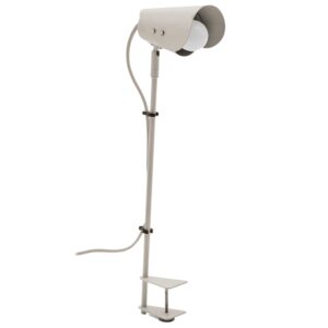 &Scaron;ed&aacute; kovov&aacute; stoln&iacute; lampa s klipem Kave Home Jula