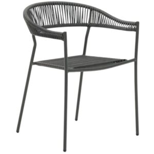 &Scaron;ed&aacute; kovov&aacute; zahradn&iacute; j&iacute;deln&iacute; židle Kave Home Futadera