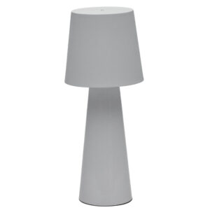 &Scaron;ed&aacute; kovov&aacute; zahradn&iacute; stoln&iacute; LED lampa Kave Home Arenys M