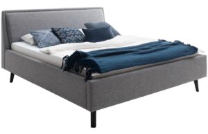 &Scaron;ed&aacute; l&aacute;tkov&aacute; dvoulůžkov&aacute; postel Meise M&ouml;bel Frieda 140 x 200 cm s černou podnož&iacute;