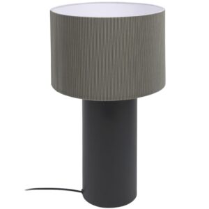 &Scaron;ed&aacute; lněn&aacute; stoln&iacute; lampa Kave Home Domicina
