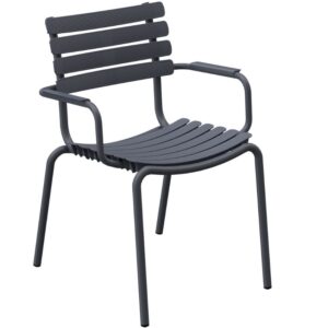 &Scaron;ed&aacute; plastov&aacute; zahradn&iacute; židle HOUE ReClips s područkami