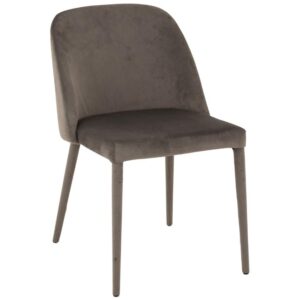 &Scaron;ed&aacute; sametov&aacute; j&iacute;deln&iacute; židle J-line Lotty