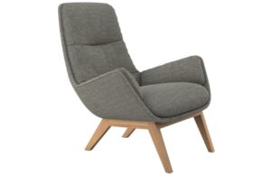 &Scaron;ed&eacute; čalouněn&eacute; lounge křeslo FLEXLUX MORO