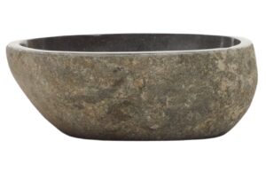 &Scaron;ed&eacute; kamenn&eacute; umyvadlo Kave Home Tetsu 40 cm