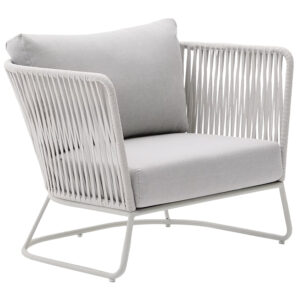 &Scaron;ed&eacute; kovov&eacute; zahradn&iacute; křeslo Kave Home Saconca