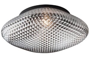 &Scaron;ed&eacute; skleněn&eacute; stropn&iacute; světlo Nova Luce Sens 25 cm