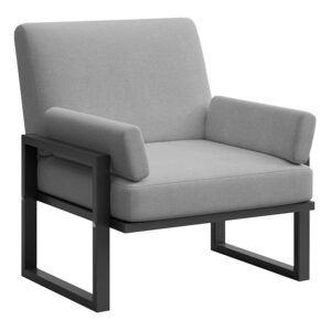 &Scaron;ed&eacute; zahradn&iacute; křeslo MESONICA Soledo s antracitovou podnož&iacute;