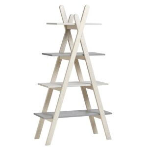 &Scaron;edo b&iacute;l&aacute; lakovan&aacute; knihovna Marckeric Sia 146 x 80 cm