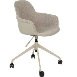 &Scaron;edo hněd&aacute; l&aacute;tkov&aacute; konferenčn&iacute; židle ZUIVER ALBERT KUIP s područkami