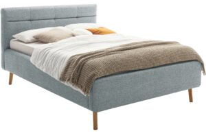 &Scaron;edo modr&aacute; dvoulůžkov&aacute; postel Meise M&ouml;bel Lotte 140 x 200 cm s &uacute;ložn&yacute;m prostorem