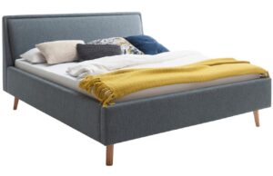 &Scaron;edo modr&aacute; l&aacute;tkov&aacute; dvoulůžkov&aacute; postel Meise M&ouml;bel Frieda 180 x 200 cm