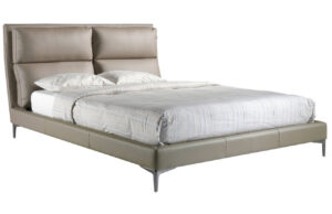 &Scaron;edob&eacute;žov&aacute; koženkov&aacute; dvoulůžkov&aacute; postel Angel Cerd&aacute; No. 7014