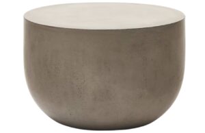 &Scaron;ed&yacute; cementov&yacute; konferenčn&iacute; stolek Kave Home Garbet 60 cm