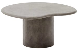 &Scaron;ed&yacute; cementov&yacute; zahradn&iacute; stolek Kave Home Macarella 83 x 66 cm