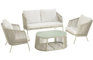 &Scaron;ed&yacute; kovov&yacute; zahradn&iacute; set pohovky