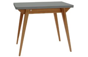 &Scaron;ed&yacute; lakovan&yacute; rozkl&aacute;dac&iacute; j&iacute;deln&iacute; stůl RAGABA ENVELOPE 90 / 130 x 65 / 90 cm