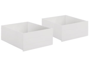 Set dvou b&iacute;le lakovan&yacute;ch z&aacute;suvek Marckeric Ulises 68 x 90 cm