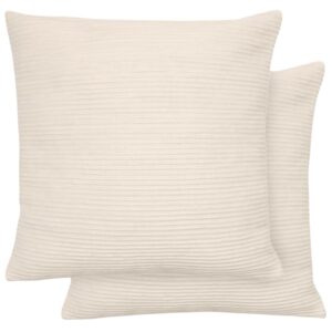 Set dvou b&iacute;l&yacute;ch bavlněn&yacute;ch povlaků na pol&scaron;t&aacute;ř Kave Home Vindi 50 x 50 cm