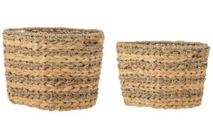 Set dvou dekorativn&iacute;ch ko&scaron;ů z vodn&iacute;ho hyacintu Bloomingville Indra 31x23/35x26 cm