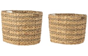 Set dvou dekorativn&iacute;ch ko&scaron;ů z vodn&iacute;ho hyacintu Bloomingville Indra 39x31/43x35 cm