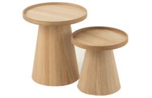 Set dvou dřevěn&yacute;ch odkl&aacute;dac&iacute;ch stolků J-line Munk 45/38