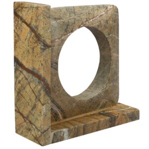 Set dvou hněd&yacute;ch mramorov&yacute;ch zar&aacute;žek na knihy DUTCHBONE SATPURA