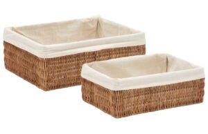 Set dvou ratanov&yacute;ch dekorativn&iacute;ch ko&scaron;ů Kave Home Indali