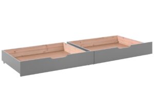 Set dvou &scaron;ed&yacute;ch borovicov&yacute;ch z&aacute;suvek k posteli Vipack Pino 97