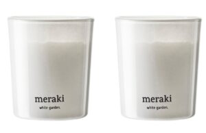 Set dvou s&oacute;jov&yacute;ch vonn&yacute;ch sv&iacute;ček Meraki White Garden