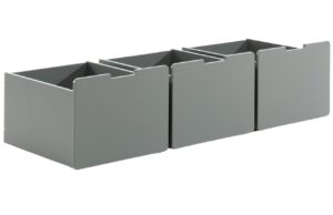 Set tř&iacute; &scaron;ed&yacute;ch lakovan&yacute;ch z&aacute;suvek k patrov&eacute; posteli Vipack Pino I.