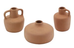 Set tř&iacute; terakotově červen&yacute;ch v&aacute;z Kave Home Sofra 6/8/8 cm