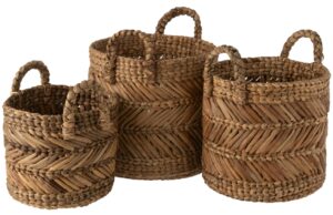 Set tř&iacute; &uacute;ložn&yacute;ch ko&scaron;ů z př&iacute;rodn&iacute;ch vl&aacute;ken J-Line Somy 28/33/37 cm