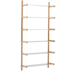 Skleněn&aacute; modul&aacute;rn&iacute; police Kave Home Sitra 202 x 110 cm