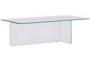 Skleněn&yacute; konferenčn&iacute; stolek Kave Home Zaren 120 x 60 cm