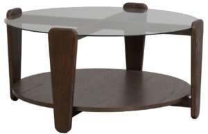 Skleněn&yacute; konferenčn&iacute; stolek ROWICO ARRAN 93 cm