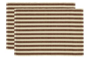 S&ouml;dahl Set dvou hněd&yacute;ch prost&iacute;r&aacute;n&iacute; Stripe 48 x 33 cm