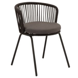 Somcasa Antracitov&aacute; kovov&aacute; zahradn&iacute; židle Vilma