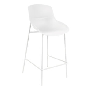 Somcasa B&iacute;l&aacute; plastov&aacute; barov&aacute; židle Fabian 66 cm