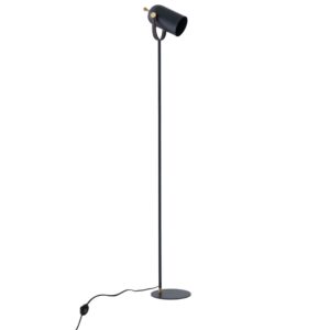 Somcasa Čern&aacute; kovov&aacute; stojac&iacute; lampa Nacia 160 cm